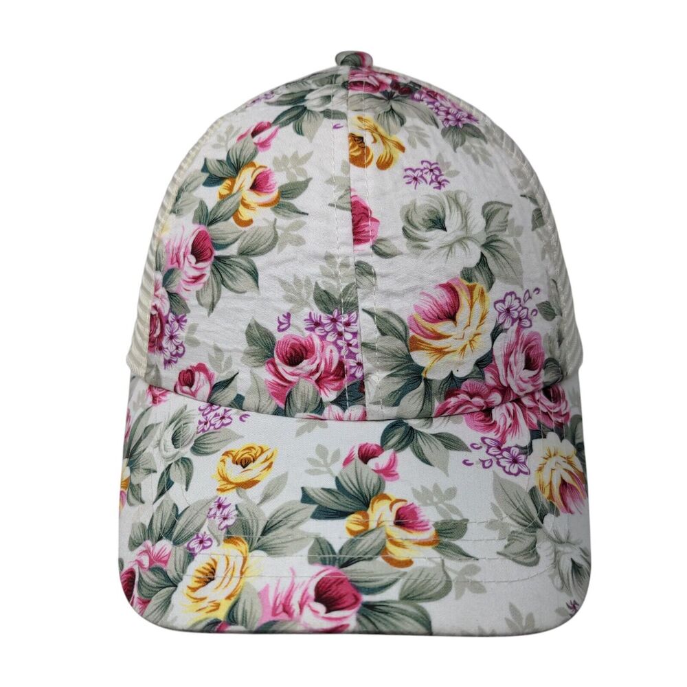 HG Strapback Mesh Back Trucker Hat Multicolor OSFA Floral Print